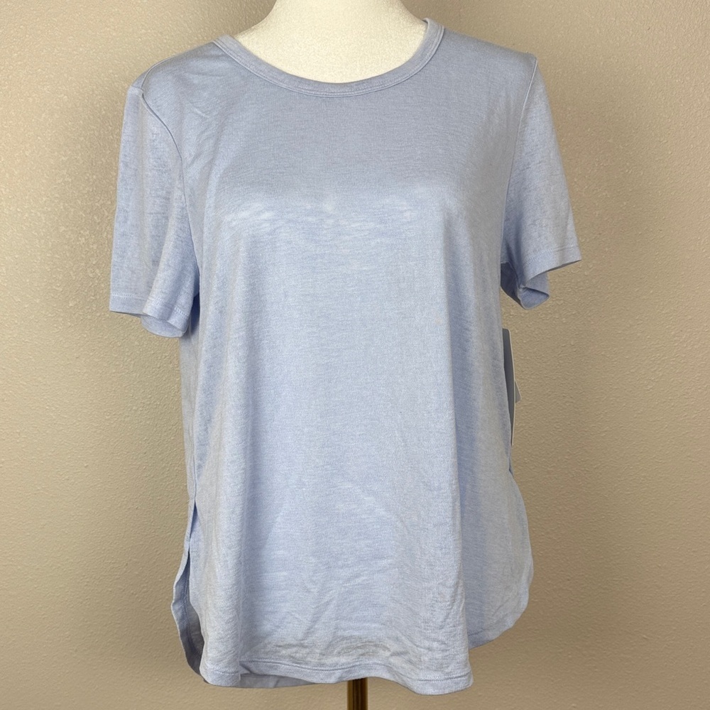 Athleta Breezy Crewneck Tee – Soft Blue – Size M